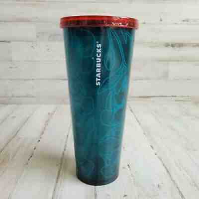 Starbucks Tropical Floral Teal 24oz Cold Cup Acrylic Tumbler without Straw - Sold on eBay Jul 22, 2021 for $15.00