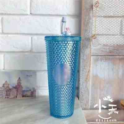 Shinning Starbucks Gradient Grande 24oz Diamond Studded Tumbler Blue Cold Cup - Sold on eBay Jul 02, 2021 for $51.00