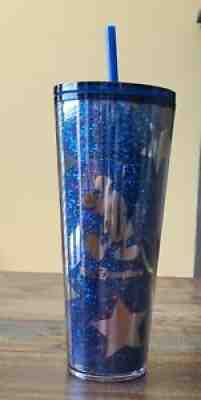Starbucks Mickey Mouse Walt Disney World Come True Blue Acrylic Tumbler 24 oz - Sold on eBay Aug 16, 2021 for $36.00