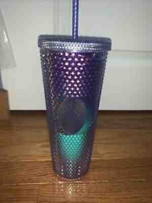 Starbucks Blue Ombre Bling Studded Cold Cup Tumbler 24oz SEE DESCRIPTION - Sold on eBay Jul 21, 2021 for $38.00
