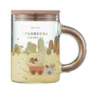 Starbucks Korea 2021 Autumn handle glitter glass & lid 355ml - Sold on eBay Sep 09, 2021 for $39.99