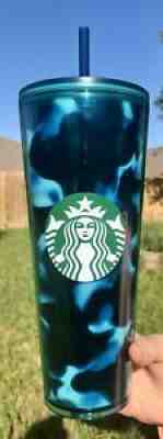 Rare Starbucks 2020 Summer Teal Turquoise Tortoise Green Blue Wave Tumbler 24oz - Sold on eBay Jul 20, 2021 for $39.39