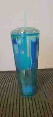 Starbucks 2021 Summer Turquoise Teal Blue Iridescent Kaleidoscope Tumbler New - Sold on eBay Jun 27, 2021 for $22.00