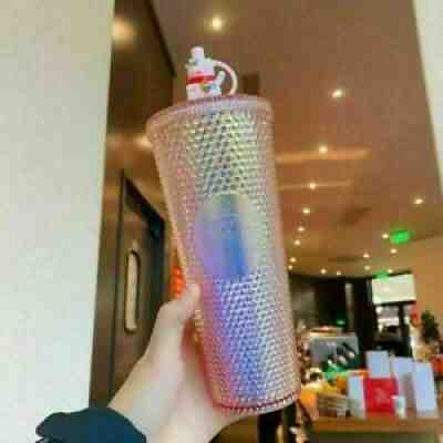 US For Starbucks China 2021 Coral Pink Ox Year Cow Topper Diamond Studded Cups - Sold on eBay Aug 05, 2021 for $79.99