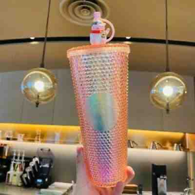 Starbucks 2021 China Ox Year Cow Topper Coral Pink Diamond Studded Cup Tumbler - Sold on eBay Jul 29, 2021 for $69.99