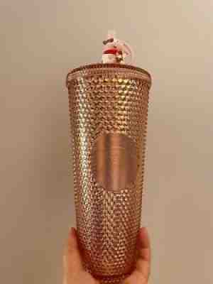 Starbucks China 2021 Ox Year Cow Topper Pink Coral Diamond Studded Tumbler Cup - Sold on eBay Sep 14, 2021 for $64.99