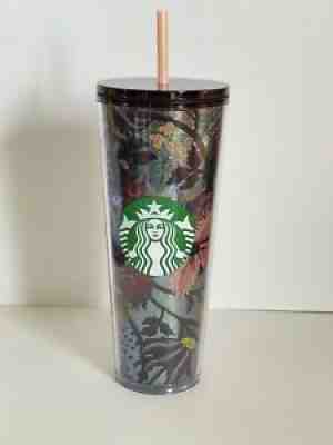 Starbucks Fall 2021 Rising Floral 24oz Cold Cup - Sold on eBay Sep 07, 2021 for $30.00