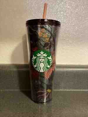 Starbucks Fall 2021 Rising Floral 24oz Cold Cup - Sold on eBay Aug 27, 2021 for $40.00