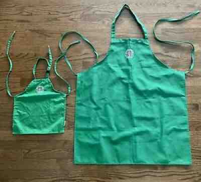 Matching Starbucks Parent/Child Green Aprons. Great for Halloween! - Sold on eBay Sep 05, 2021 for $35.00