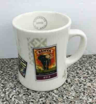 Starbucks Coffee Barista Mug Kenya Bold Post Stamps Design 16oz Cup 2002 - Sold on eBay Aug 10, 2021 for $9.99