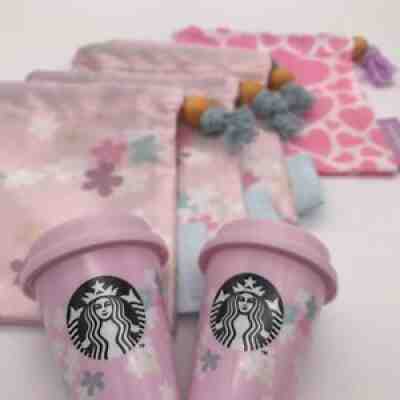 Starbucks GIft, 2 Mini Cups (Toy) , 4 Mini bags, Sakura (Cherry Blossom) and Hea - Sold on eBay Sep 13, 2021 for $19.99