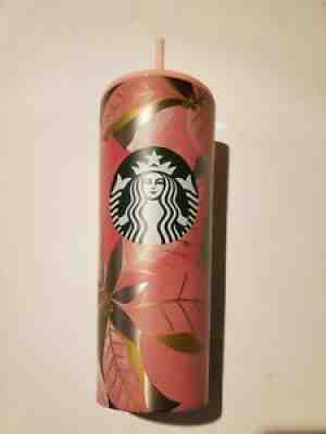 New Starbucks Christmas Holiday 2020 Tumbler Pink green poinsettias flowers Cup - Sold on eBay Jul 24, 2021 for $36.99