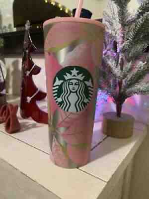 New Starbucks Christmas Holiday 2020 Tumbler Pink green poinsettias flowers Cup - Sold on eBay Sep 05, 2021 for $29.99