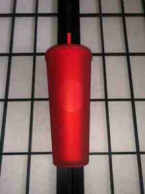 STARBUCKS Studded Cold Cup Valentine's 2021 Matte Red Tumbler 24 Oz Venti NEW - Sold on eBay Aug 04, 2021 for $34.99