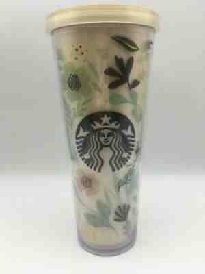 RARE 2014 Starbucks Flower Pattern Floral Harvest Venti Cold Cup Tumbler 24 oz - Sold on eBay Sep 05, 2021 for $199.99