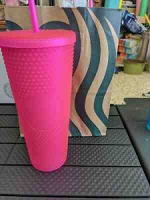 Starbucks Newest Release Neon Pink 24 Oz Tumblr! Hot Hot Hot! - Sold on eBay Aug 31, 2021 for $34.00