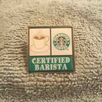 Collectible Starbucks ' Certified Barista" Apron Hat Lapel Pin Excellent - Sold on eBay Aug 08, 2021 for $9.52