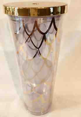 Starbucks Gold Tumbler Gold Mermaid Scales 24 oz Cold Cup 2016 Tall EUC - Sold on eBay Jul 10, 2021 for $35.99