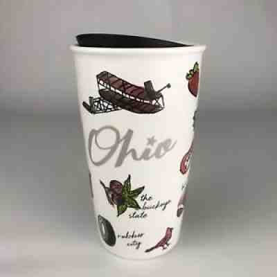 Starbucks OHIO Travel Mug Ceramic Tumbler w/ Lid - 12 fl oz - Sold on eBay Jul 01, 2021 for $35.00