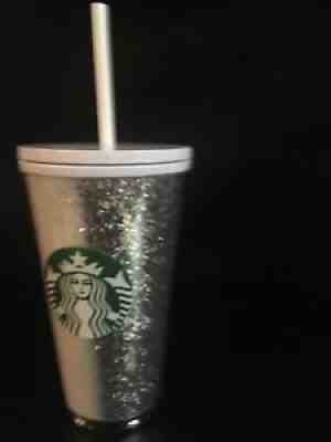 Starbucks Christmas Holiday 2020 White Silver Glitter Ombre Grande 16 oz Tumbler - Sold on eBay Jun 26, 2021 for $17.00