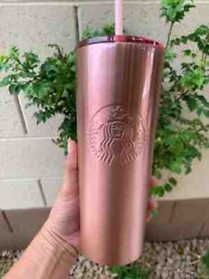 Starbucks Pink Metallic Tumbler Stainless Steel 24oz Glitter Ombre Cold Drink - Sold on eBay Jul 15, 2021 for $66.00