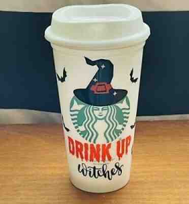 Halloween Drink Up Witches Personalized Starbucks Reusable Hot Reusable Cup - Sold on eBay Sep 14, 2021 for $15.00