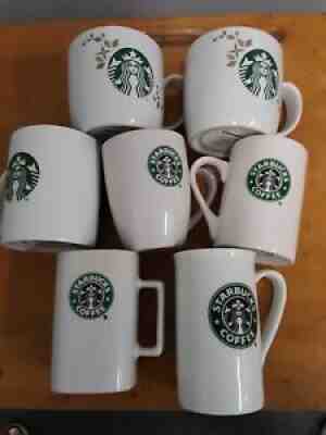Starbucks Mug Lot Tall White Ceramic Coffee Cup Mermaid Logo Siren Classic Look - Sold on eBay Aug 29, 2021 for $20.00
