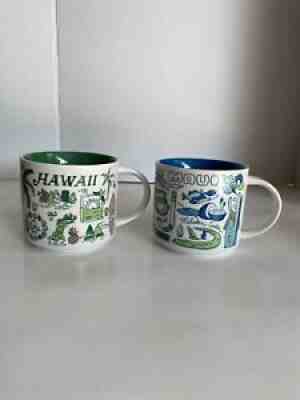 STARBUCKS MUGS - BEEN THERE SERIES - HAWAII AND MAUI MUGS - NEVER USED - 2 MUGS! - Sold on eBay Aug 28, 2021 for $53.00