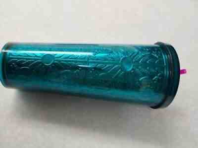 Starbucks 2017 Cold Cup 24 Oz Tumbler Embossed Tin Floral Foil Teal - Sold on eBay Sep 15, 2021 for $85.15