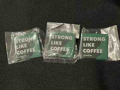Lot of 3 Starbucks Strong Like Coffee Pins NEW - Sold on eBay Sep 14, 2021 for $9.95