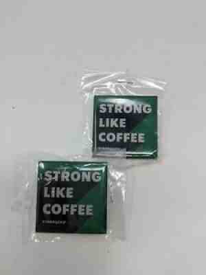 Lot of 2 Starbucks Strong Like Coffee Pins NEW - Sold on eBay Sep 12, 2021 for $8.99