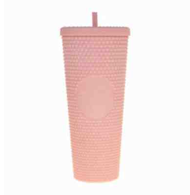 Starbucks Venti Tumbler Studded Matte Pink Diamond Rubberized Cold Cup 24oz - Sold on eBay Jul 14, 2021 for $180.00