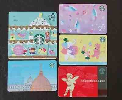 lot of 5: Starbucks Card Japan Carousel Taiwan Museum US 2002 Cupid - Sold on eBay Aug 11, 2021 for $40.99