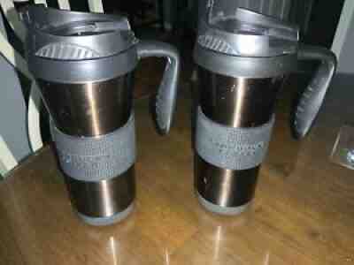 2 Starbucks Coffee Stainless Steel Travel Mug with Handle and Lid 2009 16 Oz - Sold on eBay Jul 20, 2021 for $52.99