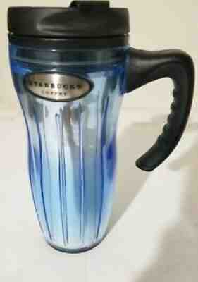 STARBUCKS COFFEE BARISTA 2002 TRAVEL MUG WITH HANDLE 16 OZ LIGHT BLUE - Sold on eBay Aug 06, 2021 for $20.00