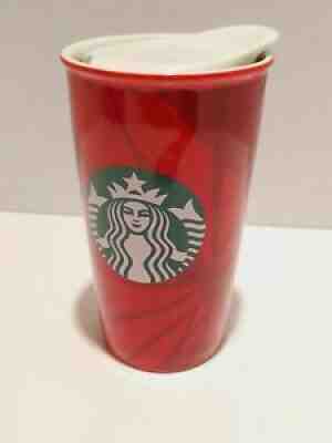 Starbucks Coffee 2014 Holiday Christmas Red Ceramic 12 oz. Travel Tumbler Mug - Sold on eBay Sep 06, 2021 for $13.48