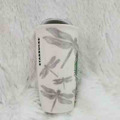 2014 Starbucks Dragonfly Lotus Ceramic Coffee Traveler Mug 12 oz With Lid - Sold on eBay Aug 31, 2021 for $19.97
