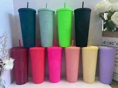 Starbucks Studded Cup Tumblers Matte Plastic Mugs PINK & more color 710ml/ 24Oz - Sold on eBay Sep 14, 2021 for $39.99