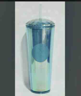 Starbucks Turquoise Teal Blue Kaleidoscope Cold Cup Tumbler, 24 Oz, Summer 2021 - Sold on eBay Jul 08, 2021 for $31.95