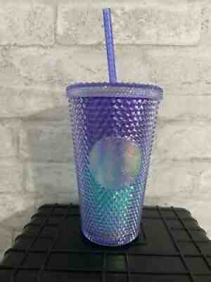 Starbucks Summer 2021 Mermaid Purple & Turquoise - Teal- studded 16oz tumbler - Sold on eBay Aug 23, 2021 for $24.99