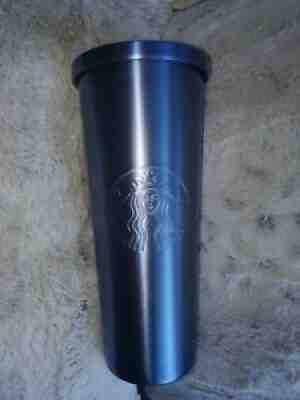 Starbucks Coffee 2016 Stainless Steel Metallic Blue Venti Cold Travel Cup 24 oz - Sold on eBay Jul 26, 2021 for $99.99