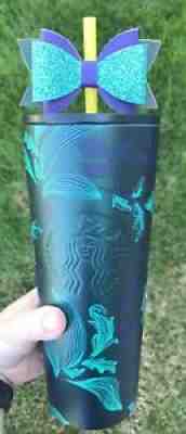 Fall 2021 Release 8/24 Starbucks Venti 24oz Metal Tumbler Teal Floral Pattern - Sold on eBay Aug 29, 2021 for $49.99