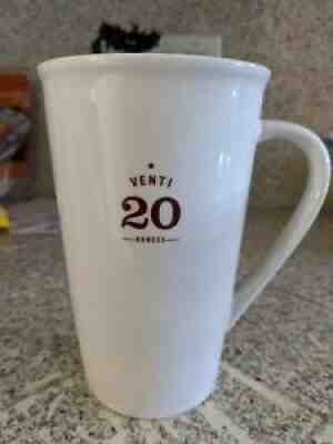 Starbucks Coffee 2010 Venti 20 oz Mug White Brown Ceramic Logo Cup - Sold on eBay Aug 06, 2021 for $6.50