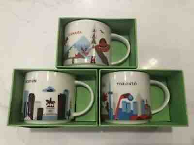 Starbucks You Are Here Collection Coffee Mugs ¼Boston  Canada, Toronto 14oz NIB - Sold on eBay Jun 22, 2021 for $25.00