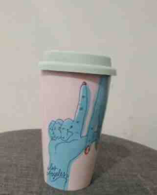Starbucks Los Angeles LA Blue Fingers (DODGERS) Ceramic Coffee Tumbler Mug - Sold on eBay Jul 13, 2021 for $19.99
