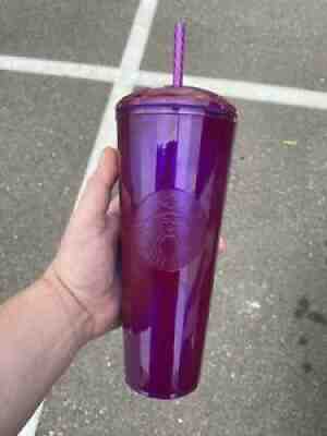 New One Starbucks 2021 Fall Purple Blue Edge Glow Dome 24oz Cold Cup Tumbler - Sold on eBay Sep 15, 2021 for $23.00