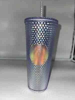 NEW Starbucks Iridescent Studded Tumbler Unicorn Cold Cup Bling Studded 24 oz - Sold on eBay Jul 31, 2021 for $102.50
