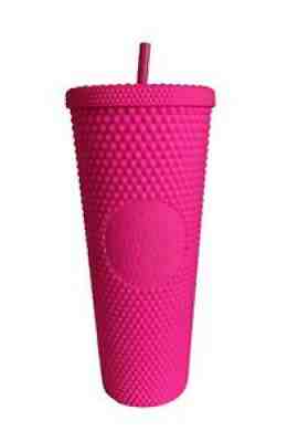 Starbucks Neon Pink Tumbler Fall 2021 24oz Studded Cold Cup New - Sold on eBay Aug 25, 2021 for $51.00