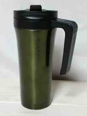 Starbucks 2012 Stainless Steel Dark Green Hammered Tumbler, 16 oz. With Handle - Sold on eBay Aug 06, 2021 for $25.00