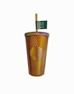 NEW! Starbucks 50th Anniversary 16oz Studded Tumbler Gold Copper Cold Cup 2021 - Sold on eBay Jul 13, 2021 for $28.00